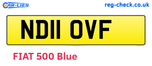 ND11OVF are the vehicle registration plates.