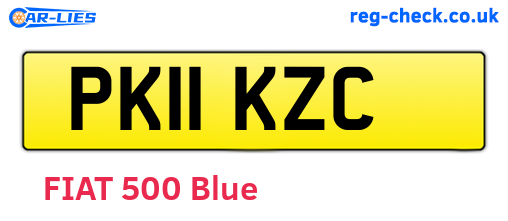 PK11KZC are the vehicle registration plates.