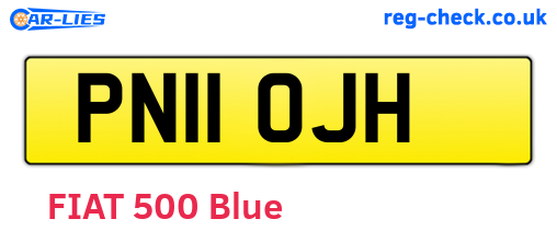 PN11OJH are the vehicle registration plates.