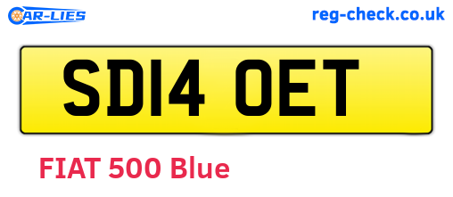 SD14OET are the vehicle registration plates.