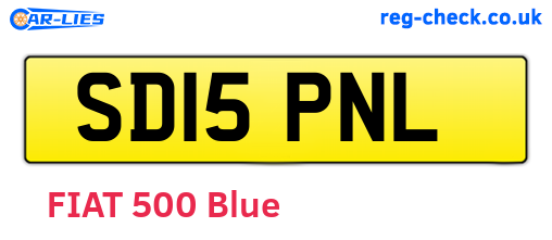 SD15PNL are the vehicle registration plates.