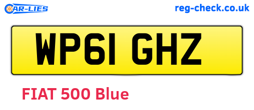 WP61GHZ are the vehicle registration plates.