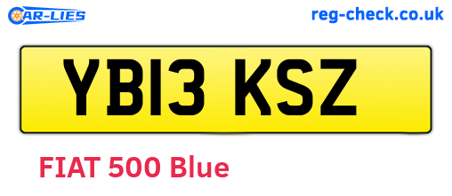 YB13KSZ are the vehicle registration plates.