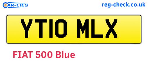YT10MLX are the vehicle registration plates.