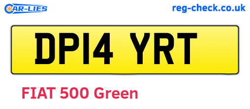 DP14YRT are the vehicle registration plates.