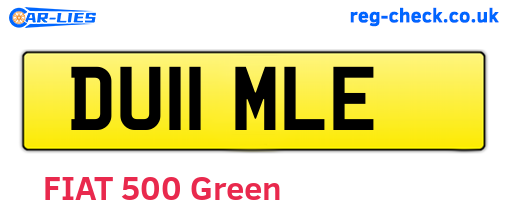 DU11MLE are the vehicle registration plates.