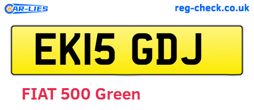 EK15GDJ are the vehicle registration plates.
