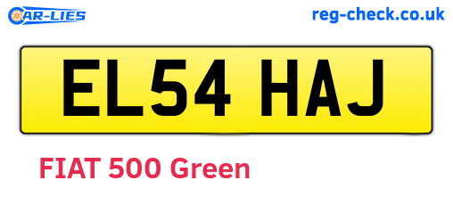 EL54HAJ are the vehicle registration plates.