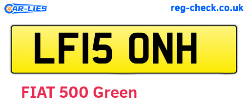 LF15ONH are the vehicle registration plates.