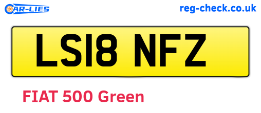 LS18NFZ are the vehicle registration plates.