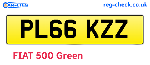 PL66KZZ are the vehicle registration plates.