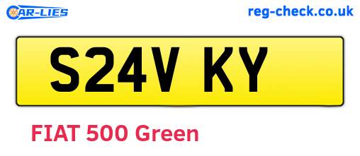 S24VKY are the vehicle registration plates.