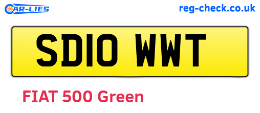 SD10WWT are the vehicle registration plates.