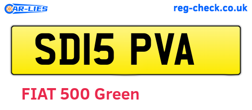 SD15PVA are the vehicle registration plates.