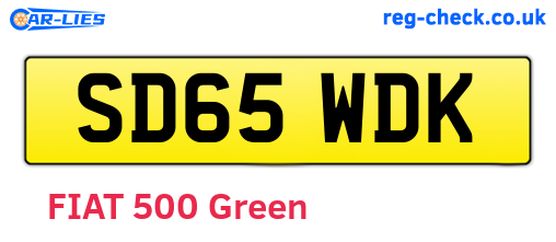 SD65WDK are the vehicle registration plates.