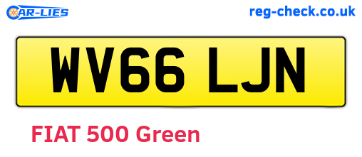 WV66LJN are the vehicle registration plates.