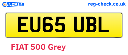 EU65UBL are the vehicle registration plates.