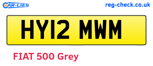 HY12MWM are the vehicle registration plates.
