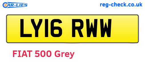 LY16RWW are the vehicle registration plates.
