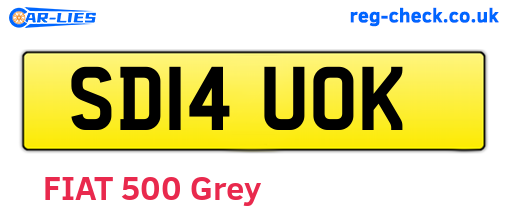 SD14UOK are the vehicle registration plates.