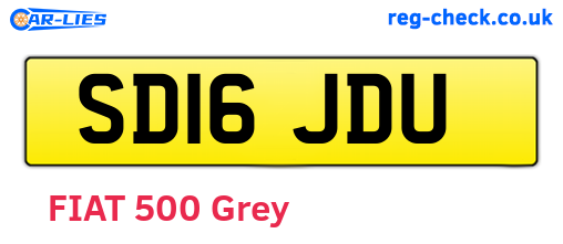 SD16JDU are the vehicle registration plates.