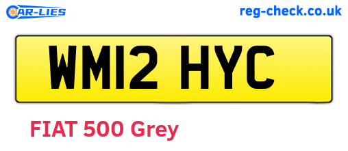 WM12HYC are the vehicle registration plates.