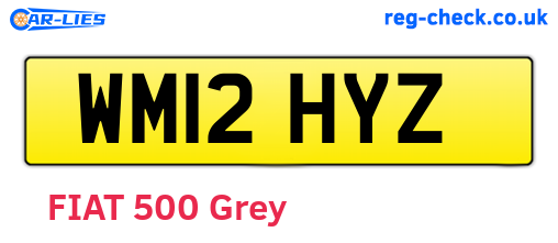 WM12HYZ are the vehicle registration plates.