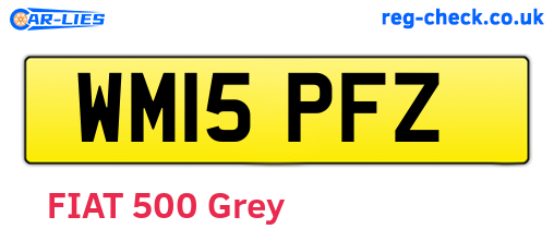 WM15PFZ are the vehicle registration plates.