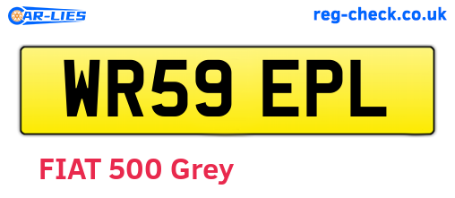 WR59EPL are the vehicle registration plates.