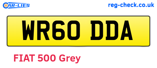 WR60DDA are the vehicle registration plates.