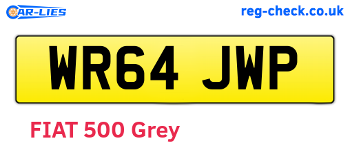 WR64JWP are the vehicle registration plates.
