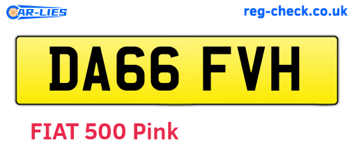 DA66FVH are the vehicle registration plates.