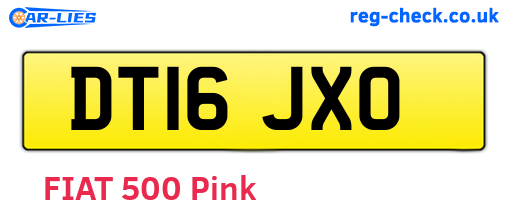 DT16JXO are the vehicle registration plates.