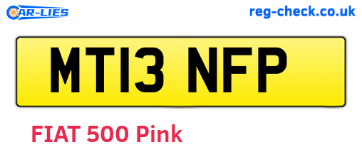MT13NFP are the vehicle registration plates.