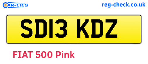 SD13KDZ are the vehicle registration plates.