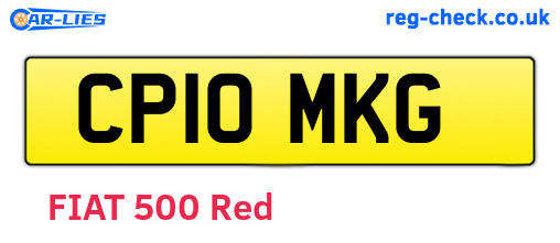 CP10MKG are the vehicle registration plates.