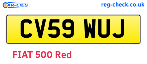 CV59WUJ are the vehicle registration plates.