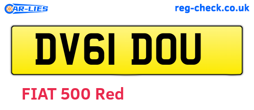 DV61DOU are the vehicle registration plates.
