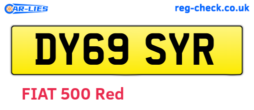 DY69SYR are the vehicle registration plates.