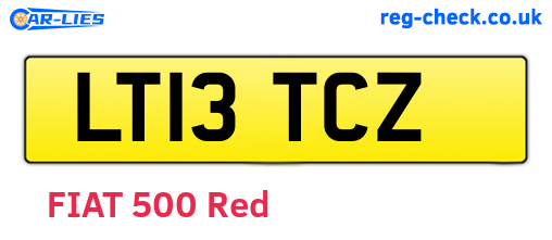 LT13TCZ are the vehicle registration plates.