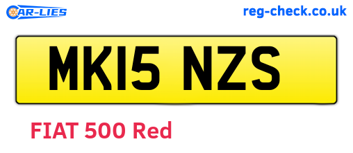 MK15NZS are the vehicle registration plates.