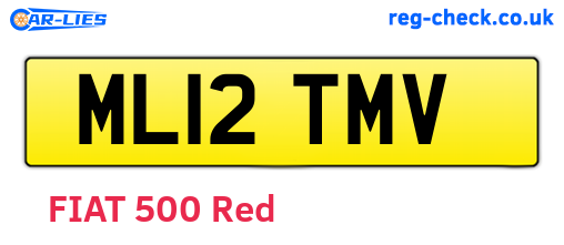 ML12TMV are the vehicle registration plates.
