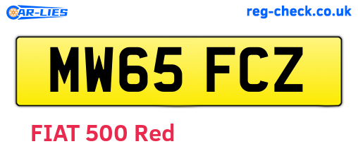 MW65FCZ are the vehicle registration plates.