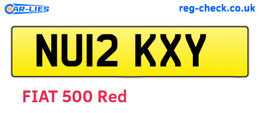 NU12KXY are the vehicle registration plates.