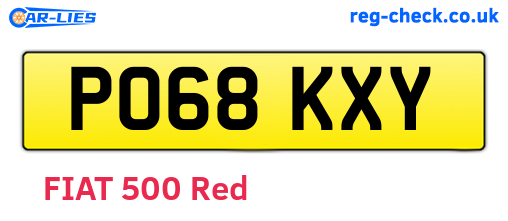 PO68KXY are the vehicle registration plates.