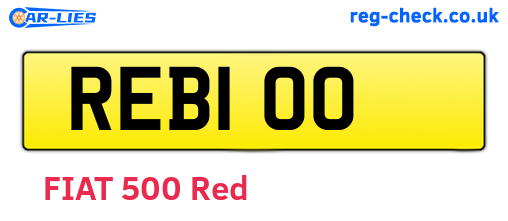 REB100 are the vehicle registration plates.