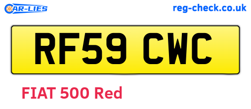 RF59CWC are the vehicle registration plates.
