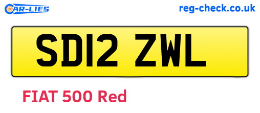 SD12ZWL are the vehicle registration plates.