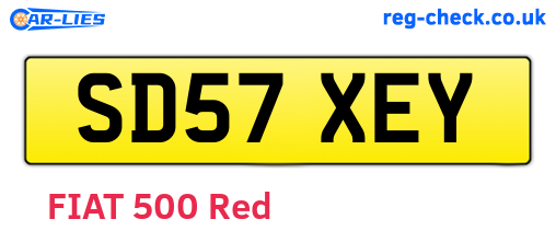 SD57XEY are the vehicle registration plates.