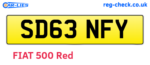 SD63NFY are the vehicle registration plates.
